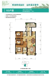 大理惠丰瑞城3室2厅1厨2卫建面128.00㎡