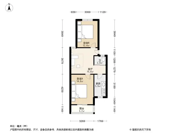 龙福花园户型图