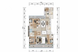 名巨伴山5室2厅1厨5卫建面265.0㎡