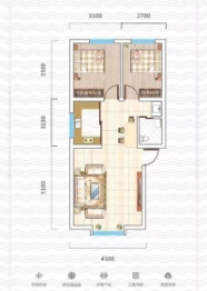 鹭东苑2室2厅1厨1卫建面74.20㎡