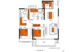 建业·橙园3室2厅1厨2卫建面110.00㎡