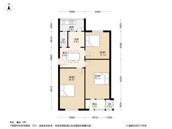 兴苑街无线电三厂宿舍户型图