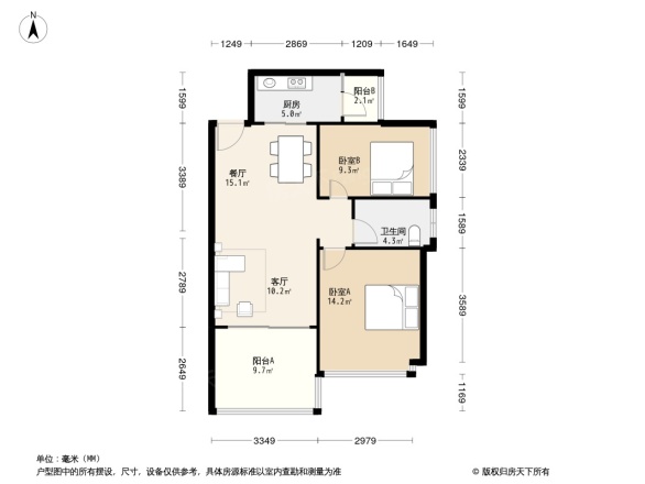 恒大绿洲户型图