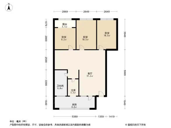 西北街家属楼户型图