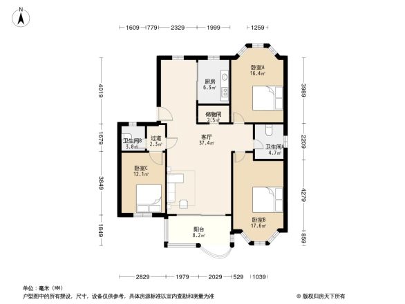 映月园户型图