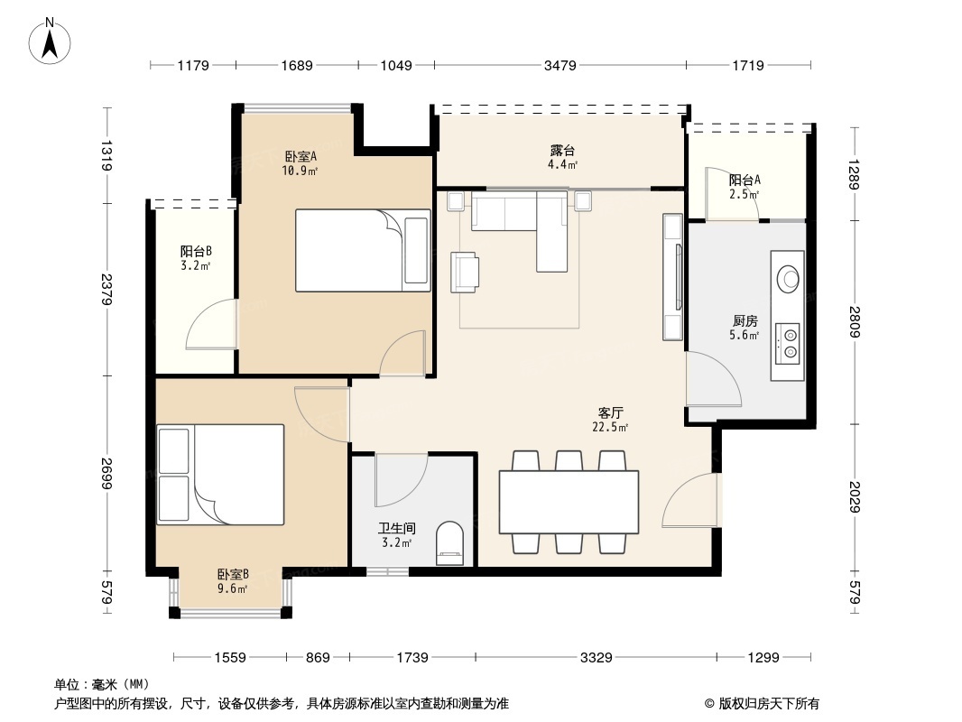 户型图2/3