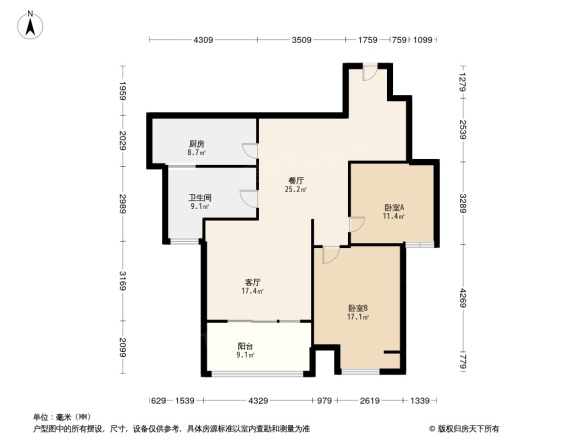 万科东郡户型图