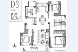 祥生云湖城4室2厅1厨2卫建面129.00㎡