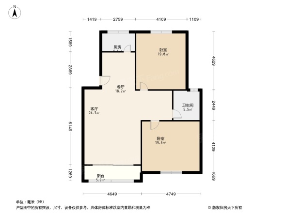 金色兰庭户型图图片