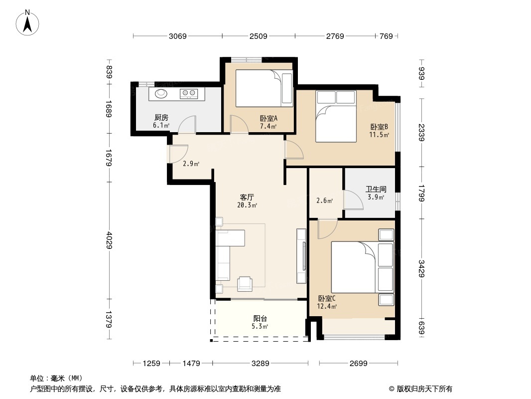 户型图1/2