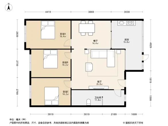 西北街家属楼户型图