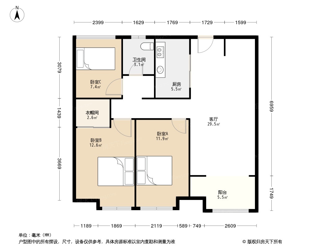 户型图1/2