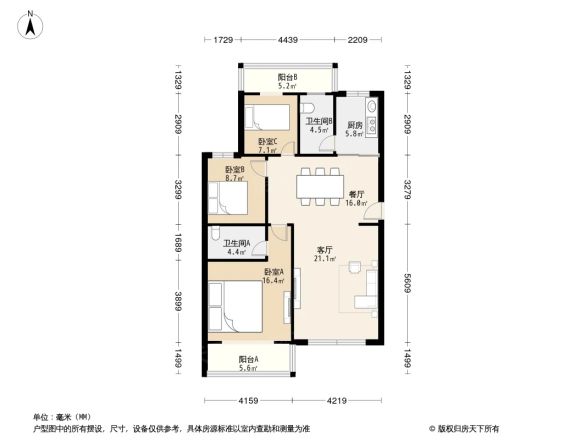 天翔新新家园户型图
