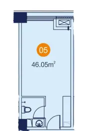 金富星悦汇1室1厅1厨1卫建面46.05㎡