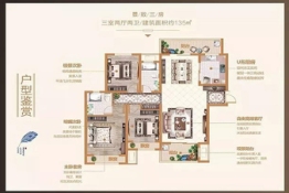 平舆建业城3室2厅1厨2卫建面135.00㎡