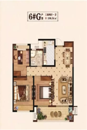 时代名门3室2厅1厨1卫建面106.34㎡