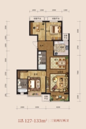 中盟首府3室2厅1厨2卫建面127.00㎡