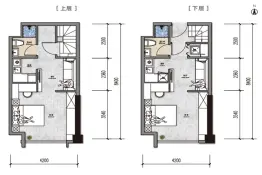 云谷雁林湾2室2厅2厨2卫建面50.00㎡