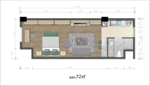 中英创新产业园72㎡平层户型图