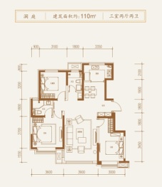 亚泰雍阳府3室2厅1厨2卫建面110.00㎡