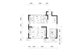 鑫丰鑫悦府3室2厅1厨1卫建面105.00㎡