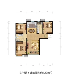 经纬城市绿洲武清二期3室2厅1厨2卫建面120.00㎡