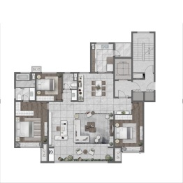 万科翡翠大道4室2厅1厨2卫建面178.00㎡