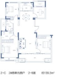 蓝城·蘭园4室2厅1厨2卫建面139.30㎡