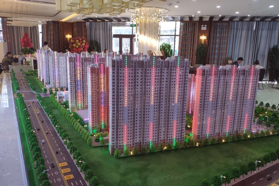 沙盘实景图拖动图片可以查看其它楼栋信息