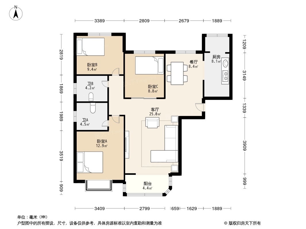 户型图1/2