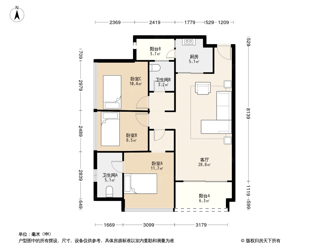 户型图1/2