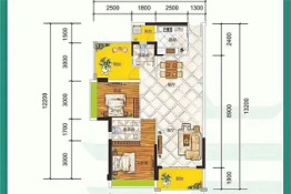 福鑫公馆3室2厅1厨2卫建面103.00㎡