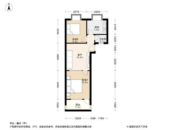 天茂街单位宿舍户型图