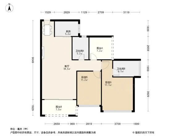 幸福珺湾户型图