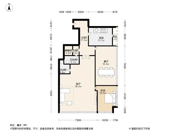 大连时代购物广场户型图