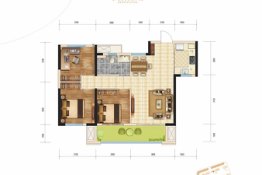 九烨·鼎观世界·红堡3室2厅1厨1卫建面96.20㎡