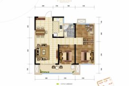 九烨·鼎观世界·红堡3室2厅1厨1卫建面95.92㎡