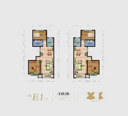 京都御府2室2厅1厨1卫建面110.18㎡