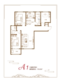 仁和学府3室2厅1厨2卫建面118.00㎡