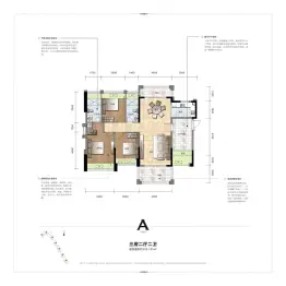 河源理想家园3室2厅1厨2卫建面133.00㎡