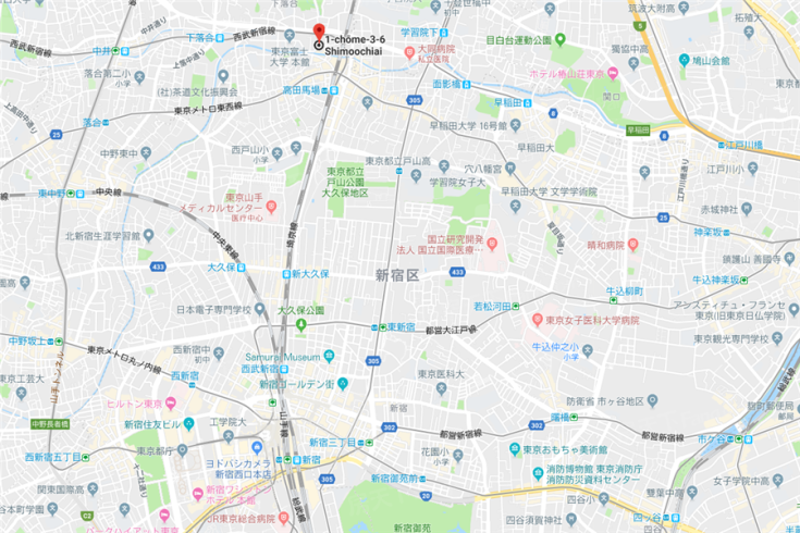 东京都新宿区下落合1丁目3-6