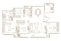 C户型（168m2 3+1房两厅两卫）