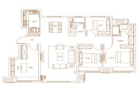 B户型（143 m2 3+1房两厅两卫）