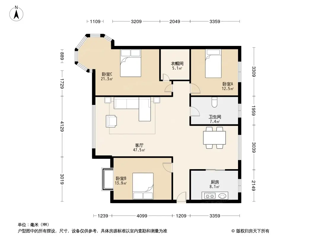 哈尔滨恒盛豪庭户型图图片