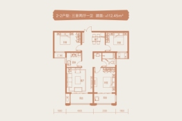 翰林国际3室2厅1厨1卫建面112.45㎡