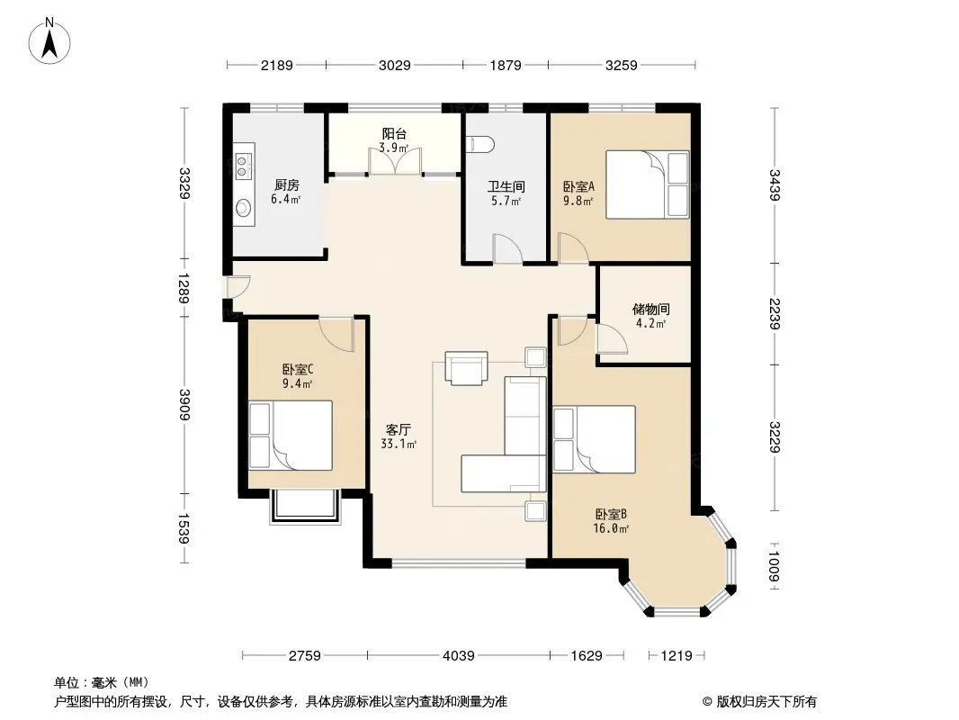 哈尔滨恒盛豪庭户型图图片