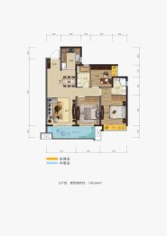 金科景朝·集美云湖3室2厅1厨2卫建面106.84㎡