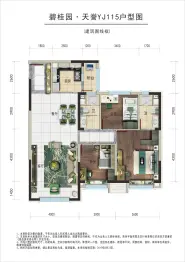 碧桂园·天誉3室2厅1厨2卫建面128.00㎡