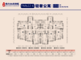 长春恒大文化旅游城1室2厅1厨1卫建面49.00㎡