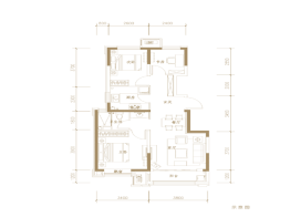 融信·金地澜悦3室2厅1厨1卫建面91.00㎡